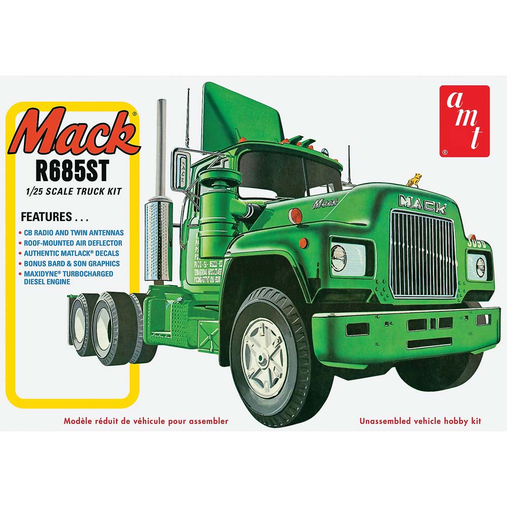 AMT1039 AMT 1/25 Mack R685ST Semi Tractor Plastic Model Kit AMT