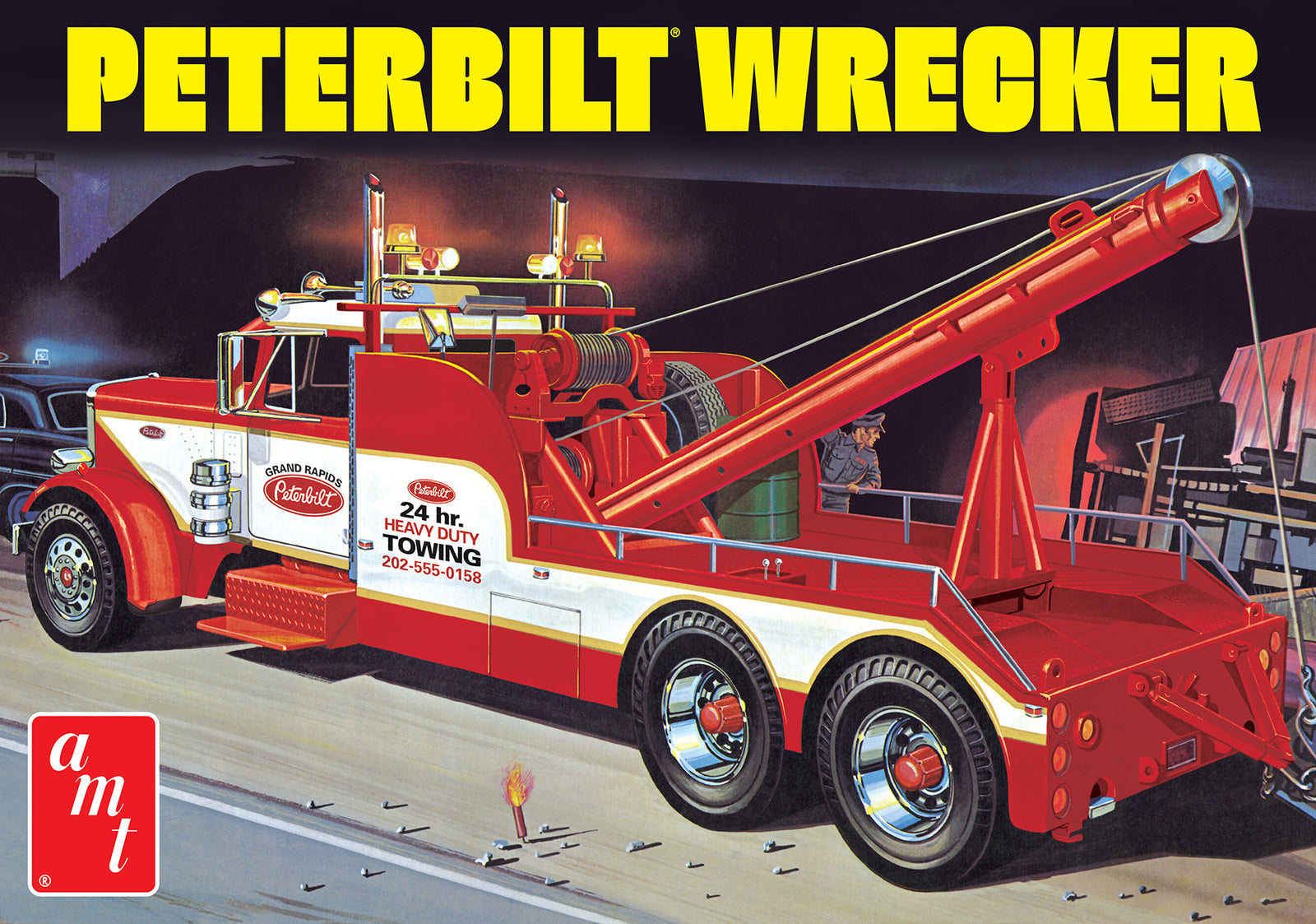 AMT1133 AMT 1/25 Peterbilt 359 Wrecker Plastic Model Kit AMT