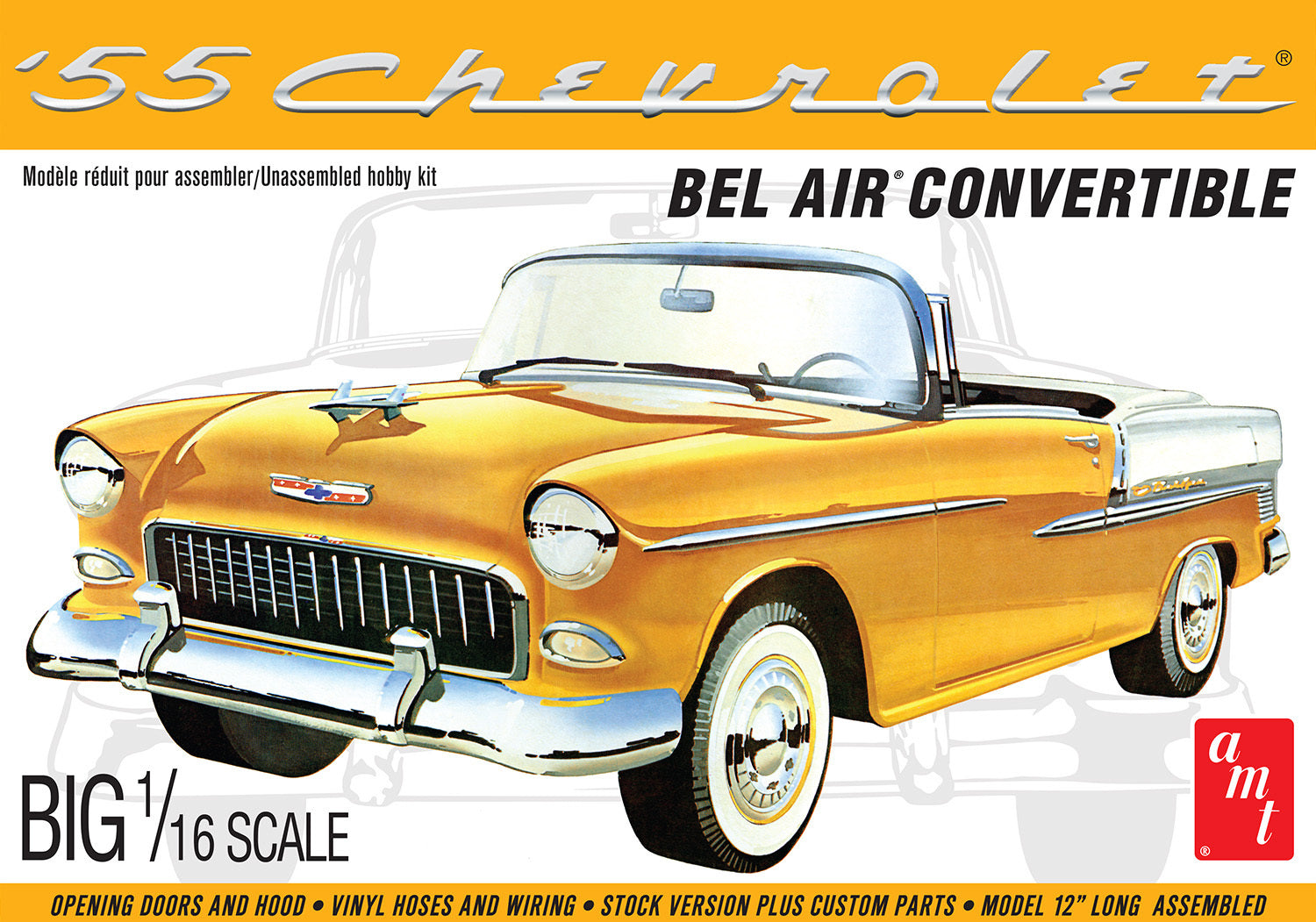 AMT1134 AMT 1/16 1955 Chevy Bel Air Convertible Plastic Model Kit AMT