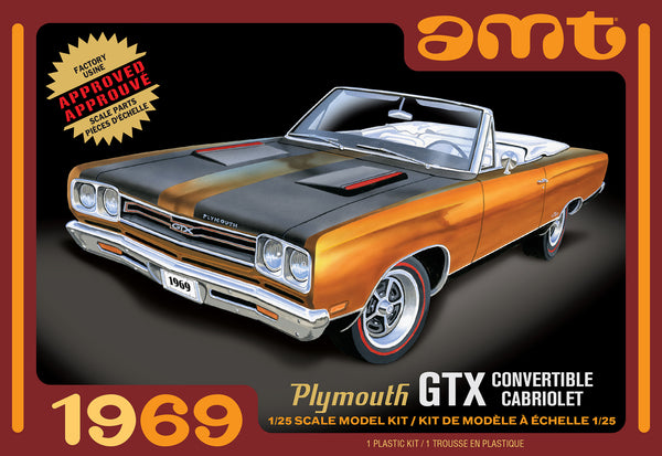 AMT1137M AMT 1/25 1969 Plymouth GTX Convertible Plastic Model Kit