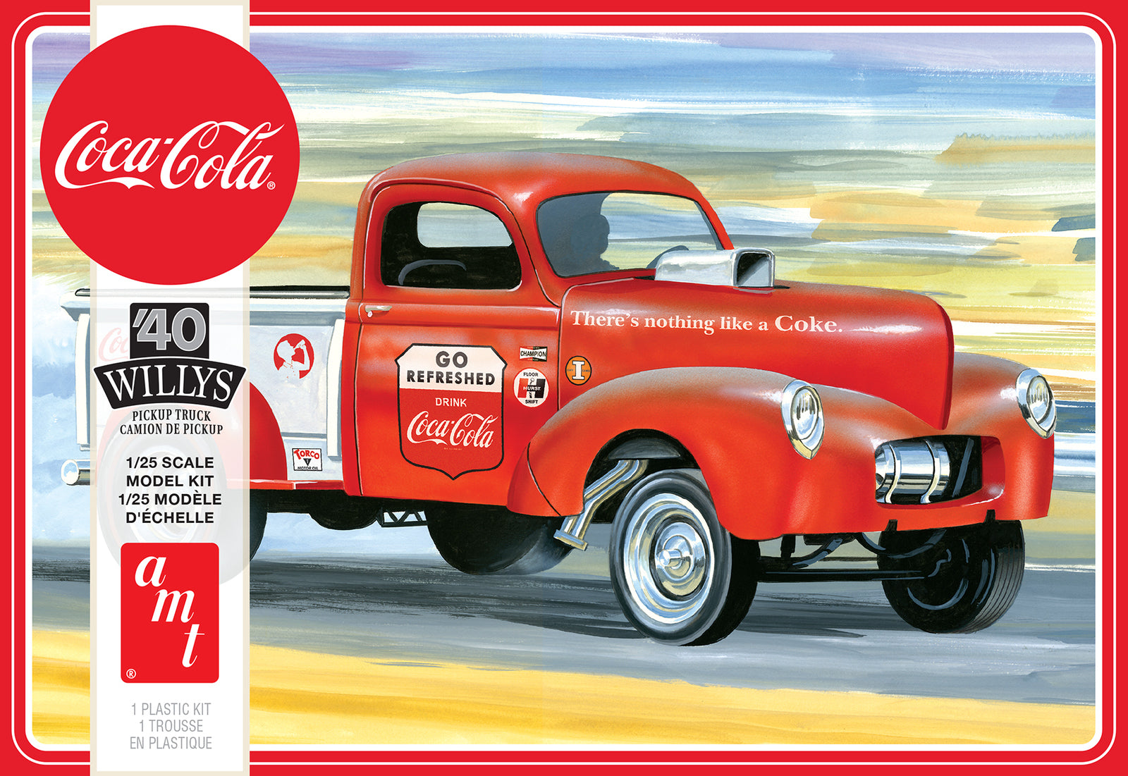 AMT1145M AMT 1/25 1940 Willys Pickup Gasser (Coca-Cola) Plastic Model Kit AMT