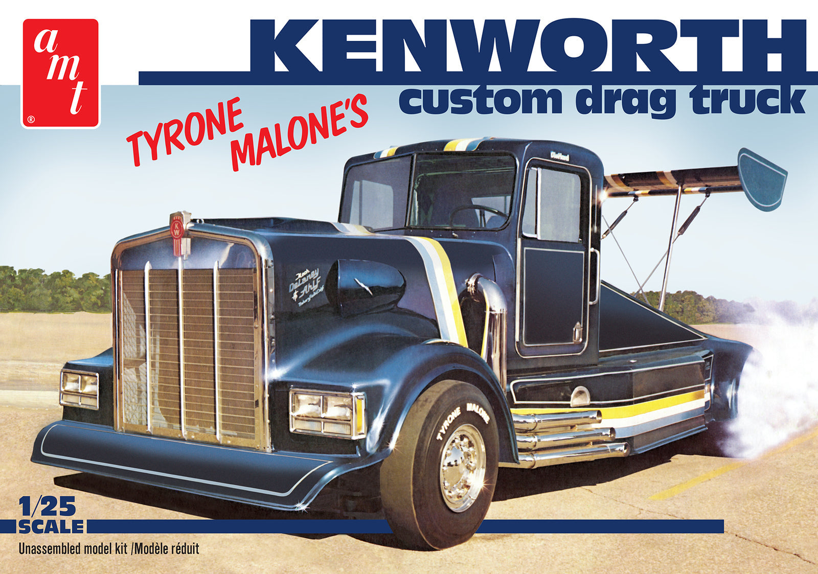 AMT1157 AMT 1/25 Bandag Bandit Kenworth Drag Truck (Tyrone Malone) Plastic Model Kit AMT