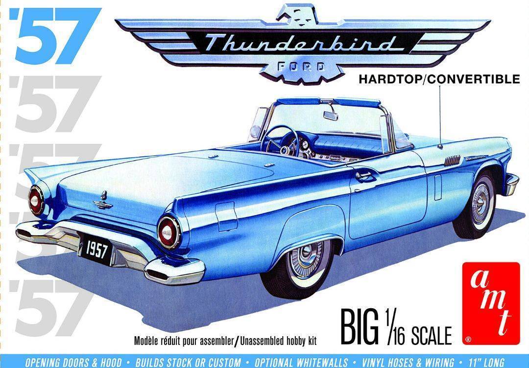 AMT1206M AMT 1/16 1957 Ford Thunderbird 2T Plastic Model Kit AMT