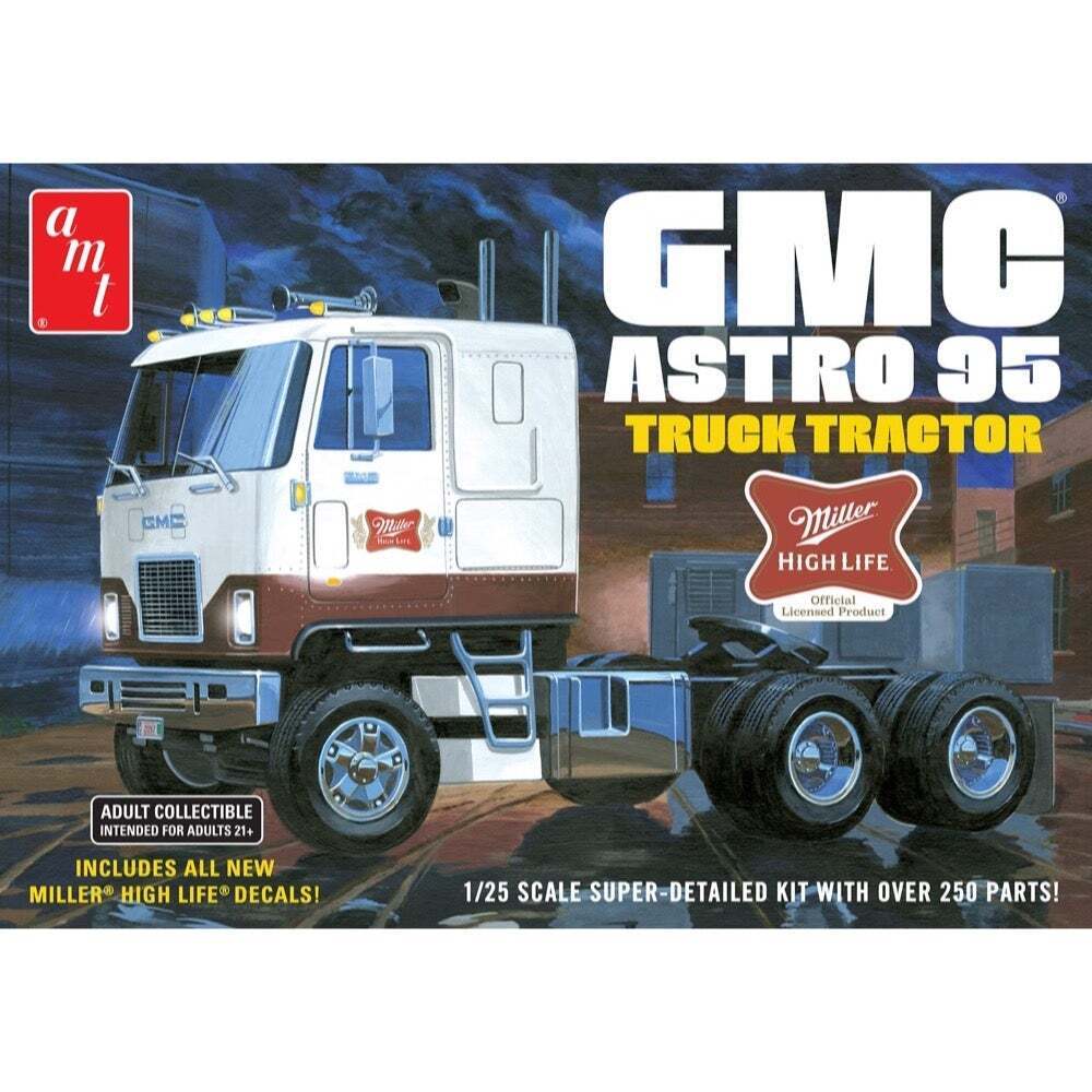 AMT1230 AMT 1/25 GMC Astro 95 Semi Tractor (Miller Beer) Plastic Model Kit AMT