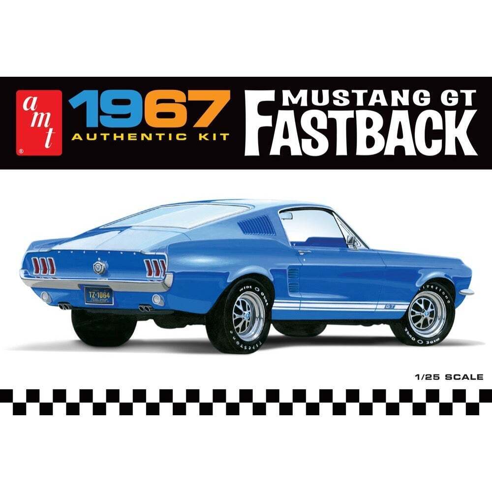 AMT1241 AMT 1/25 1967 Ford Mustang GT Fastback Plastic Model Kit AMT