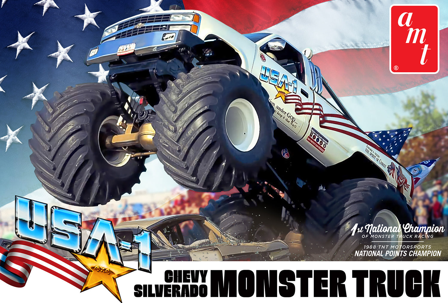 AMT1252M AMT 1/25 USA-1 Chevy Silverado Monster Truck Plastic Model Kit [1252M] AMT