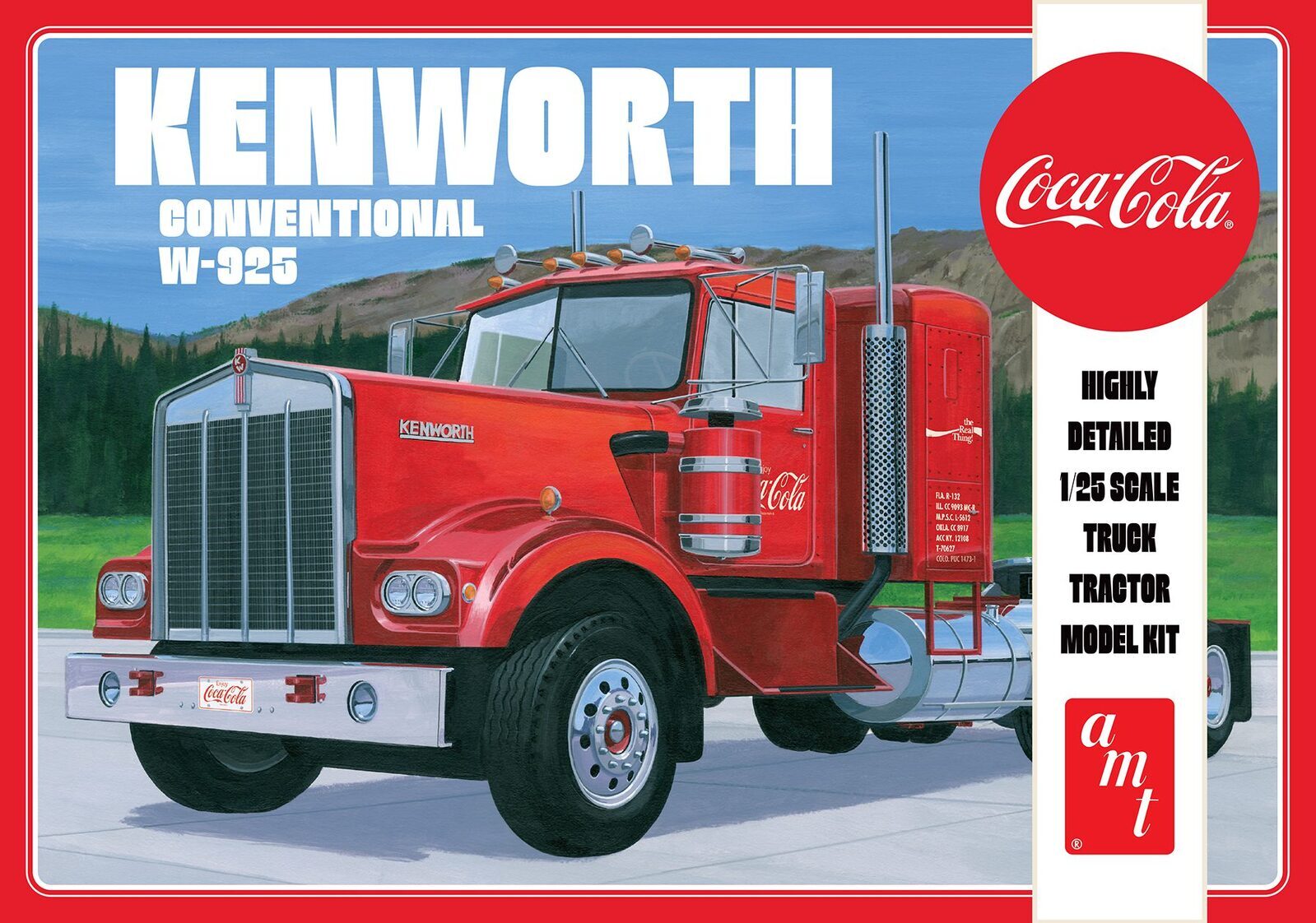 AMT1286 AMT 1/25 Kenworth 925 Tractor Coca-Cola Plastic Model Kit AMT