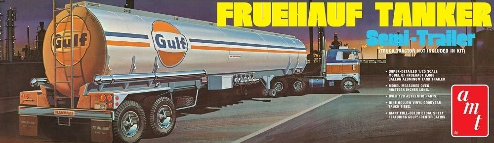 AMT1354 AMT 1/25 Fruehauf Tanker Gulf Plastic Model Kit AMT