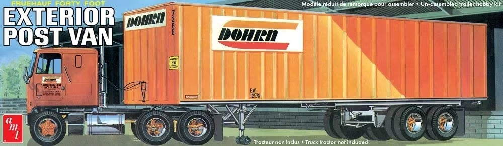 AMT1357 AMT 1/25 40' Fruehauf Exterior Post Trailer Dohrn Plastic Model Kit AMT