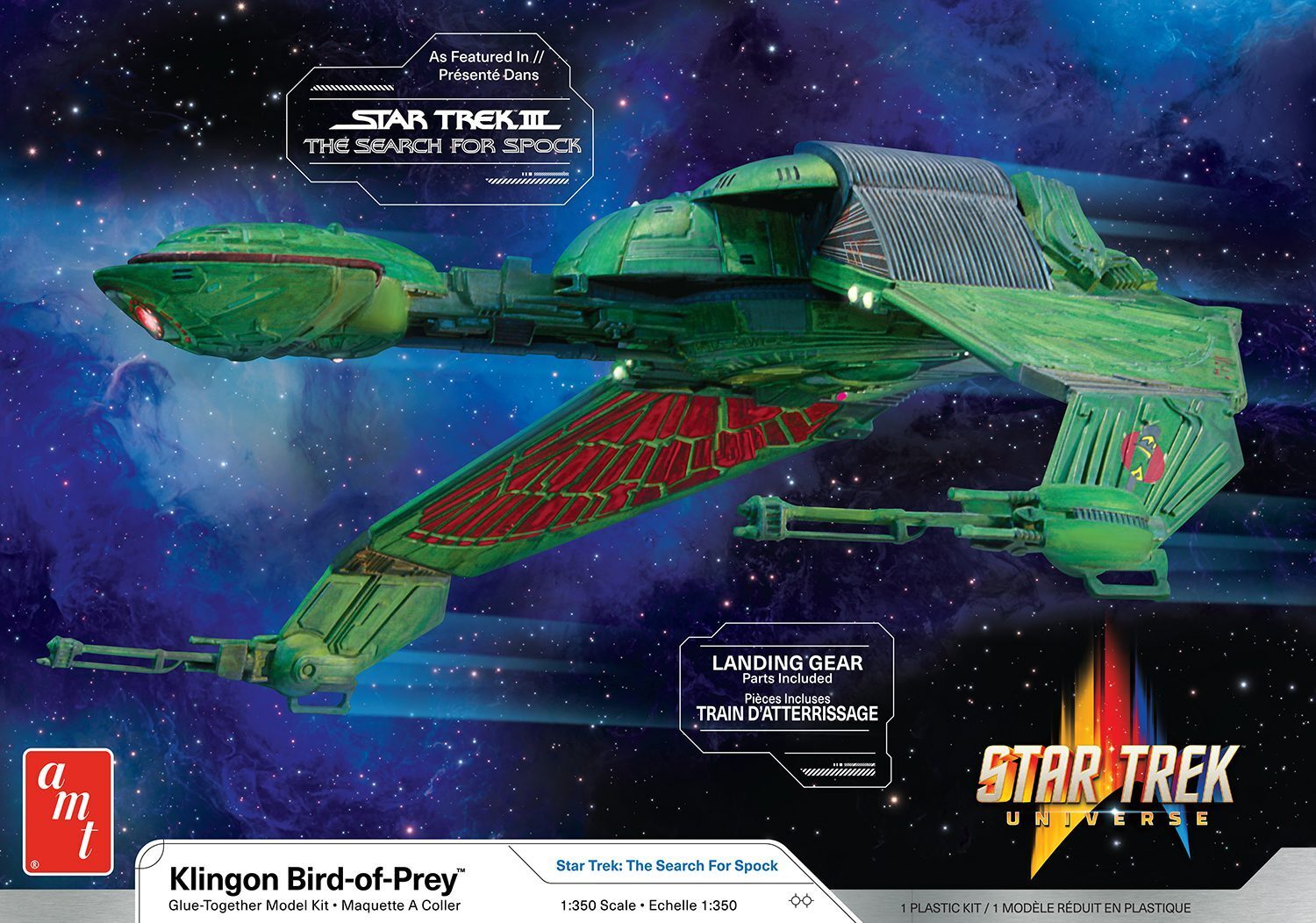AMT1400M AMT 1/25 Star Trek Klingon Bird of Prey Plastic Model Kit AMT
