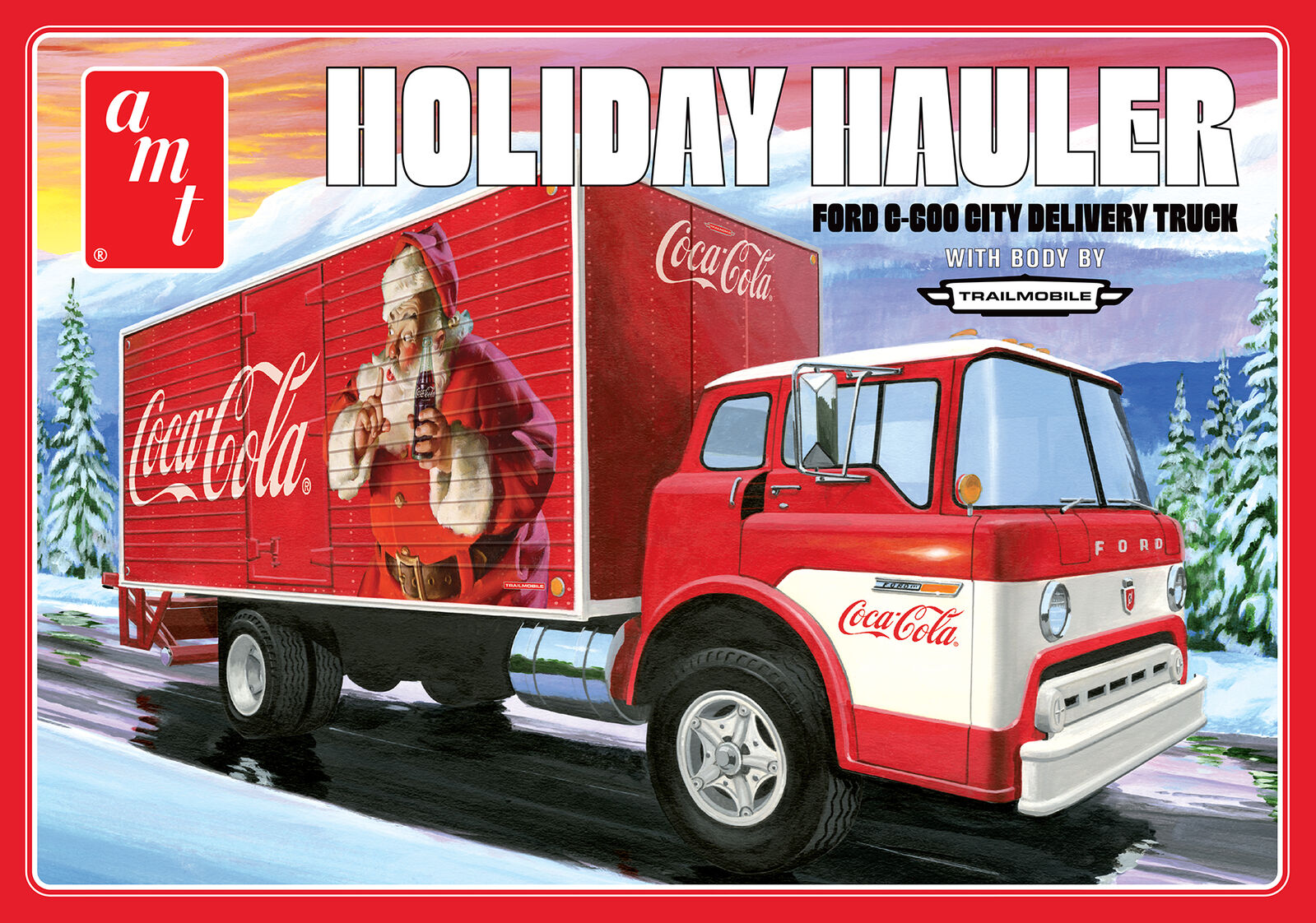 AMT 1/25 Ford C-600 City Holiday Delivery Truck Coca-Cola Plastic Model Kit