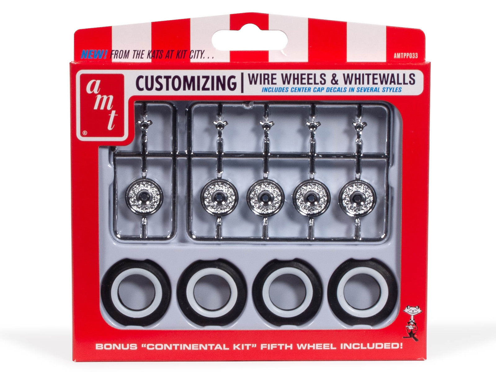 AMTPP033 AMT 1/25 KH Wire Wheels & Tires Parts pack AMT