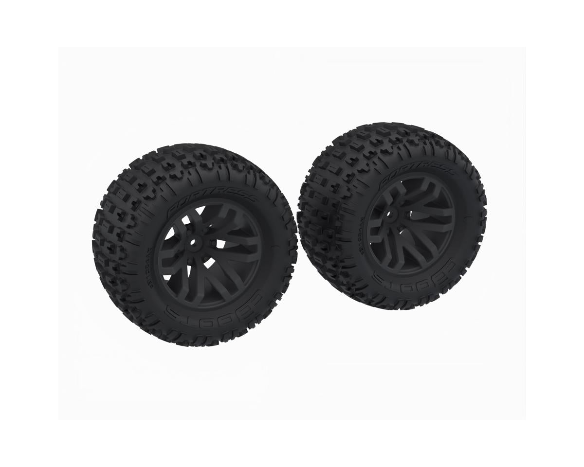 Arrma dBoots Fortress MT Tyre Set on Black Wheels, 2pcs ARA-1608