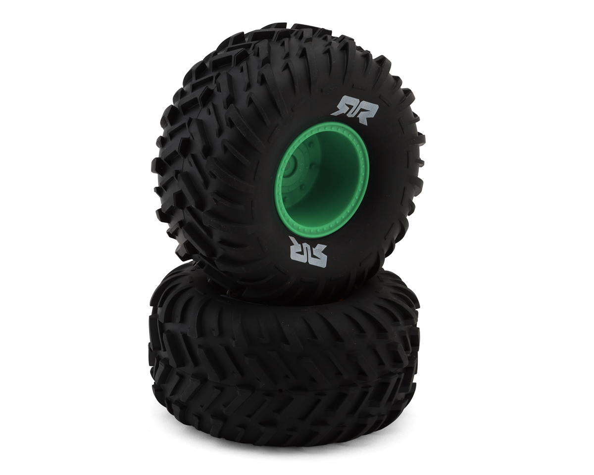 Arrma dBoots Cut Chevron MT Tyre Set Glued, Green, Quake 223S ARA-2575