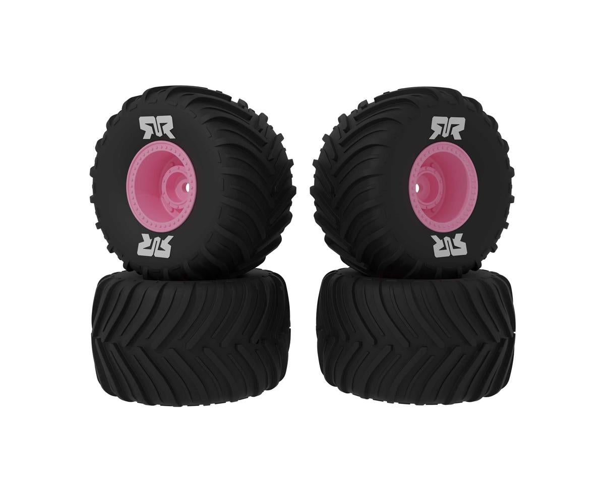 Arrma dBoots Chevron MT Tyre Set Glued, Pink, Grom ARA-3126