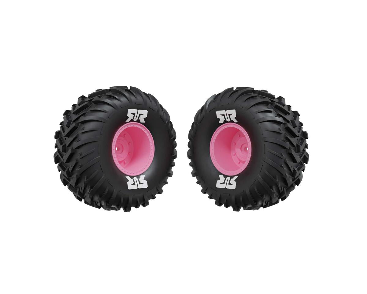 Arrma dBoots Cut Chevron MT Glued Tyre Set, Pink - ARA-3497
