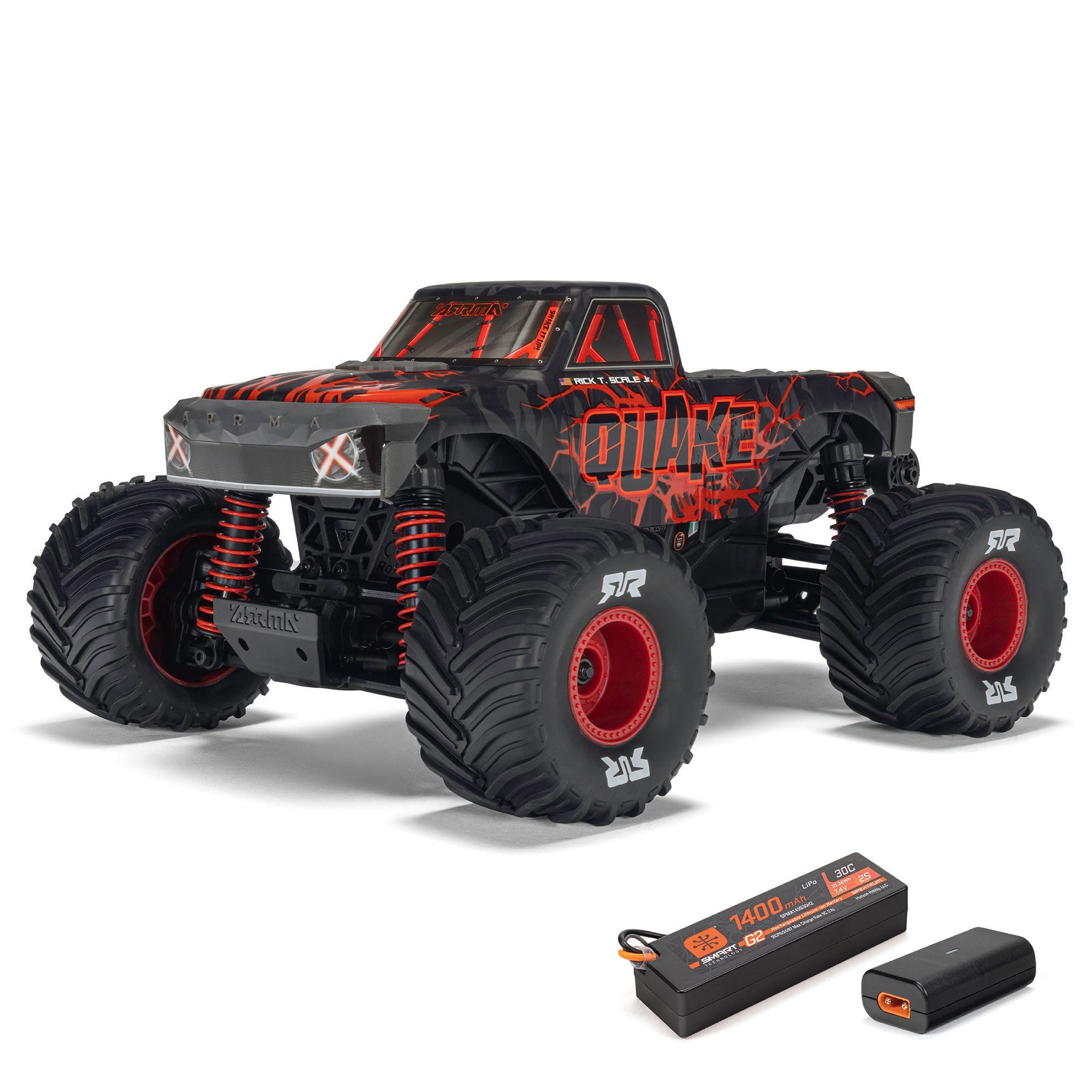 Arrma Quake Grom 4X4 1/16 Monster Truck RTR, Red ARA2137T1