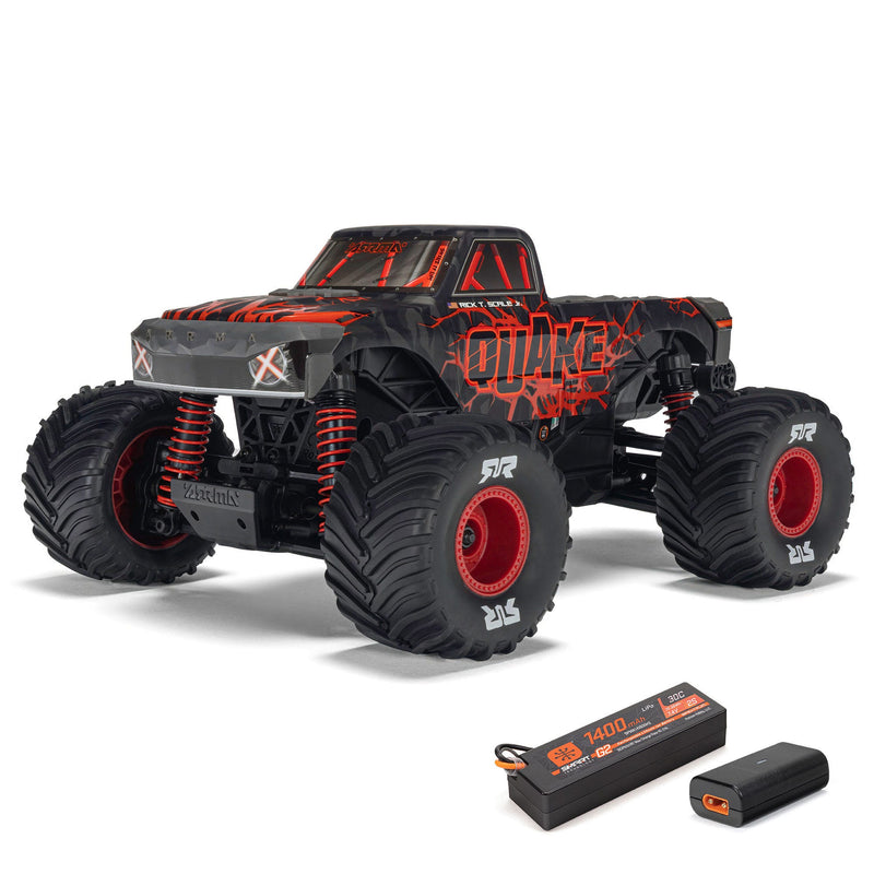 Arrma Quake Grom 4X4 1/16 Monster Truck RTR, Red ARA2137T1