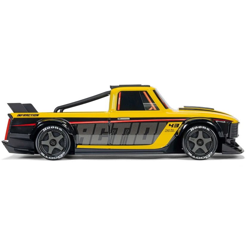 Arrma Infraction Grom 3S BLX 4X4 1/12 All-Road Truck, RTR, Yellow ARA2315ST2