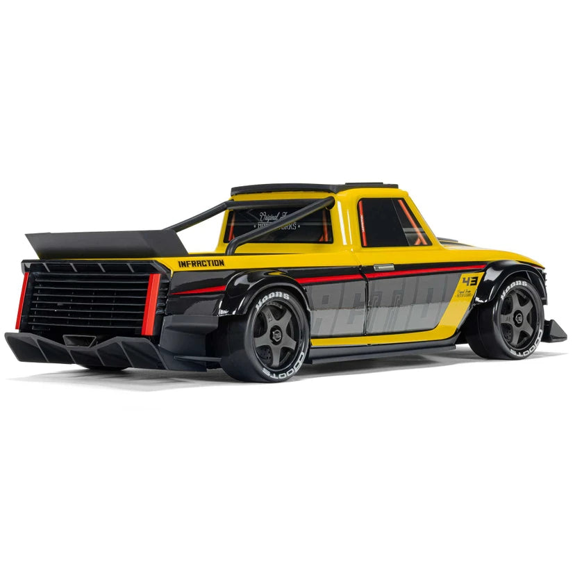 Arrma Infraction Grom 3S BLX 4X4 1/12 All-Road Truck, RTR, Yellow ARA2315ST2