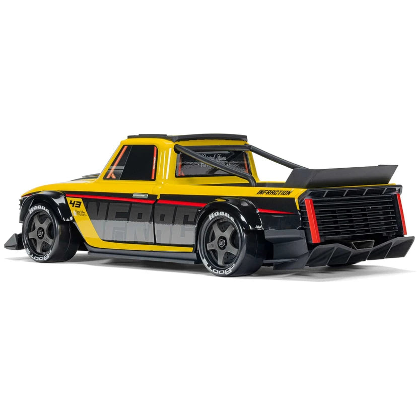 Arrma Infraction Grom 3S BLX 4X4 1/12 All-Road Truck, RTR, Yellow ARA2315ST2