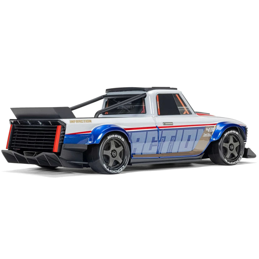Arrma Infraction Grom 3S BLX 4X4 1/12 All-Road Truck, RTR Basic, Blue ARA2315T1