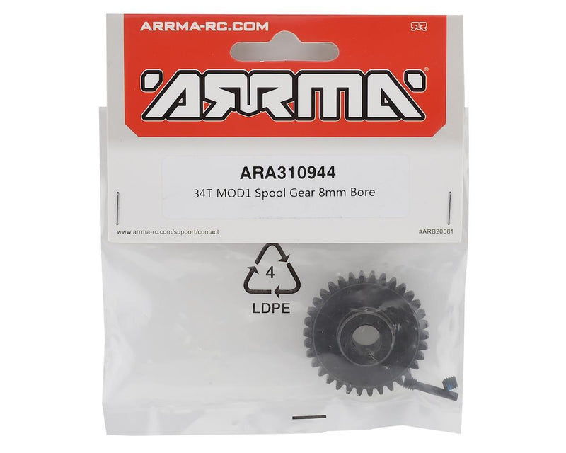 ARA310944 Arrma 34T Mod1 Spool Gear (8mm Bore), AR310944