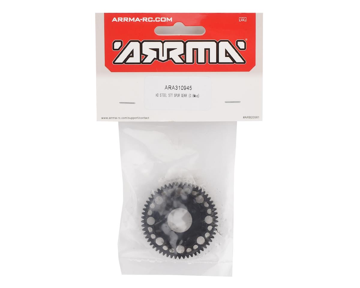 ARA310945 Arrma HD Steel 57T Spur Gear, 0.8 Mod, AR310945 ARRMA