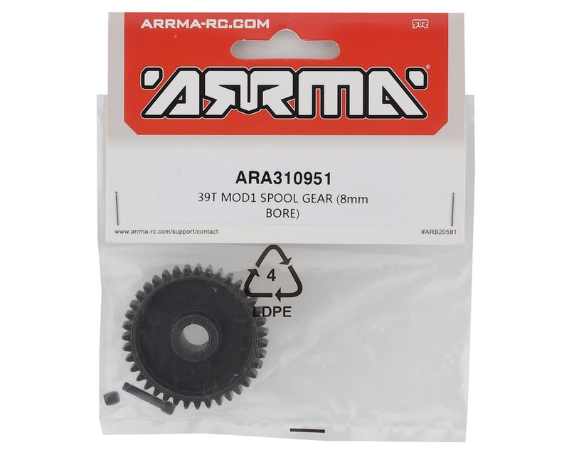 ARA310951 Arrma 39T MOD1 Spool Gear, 8mm Bore, AR310951