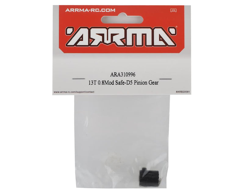 ARA310996 Arrma 13T 0.8Mod Safe-D5 Pinion Gear, AR310996