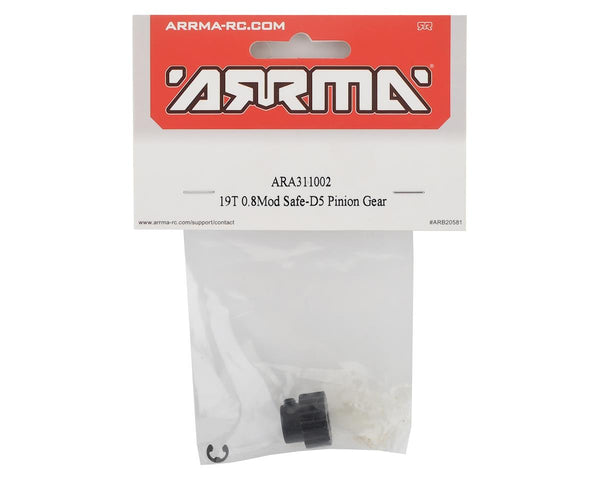 ARA311002 Arrma 19T 0.8Mod Safe-D5 Pinion Gear, AR311002