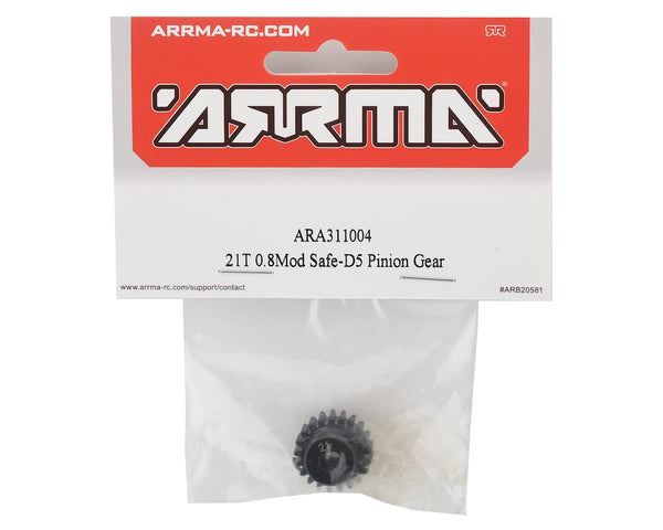 ARA311004 Arrma 21T 0.8Mod Safe-D5 Pinion Gear, AR311004