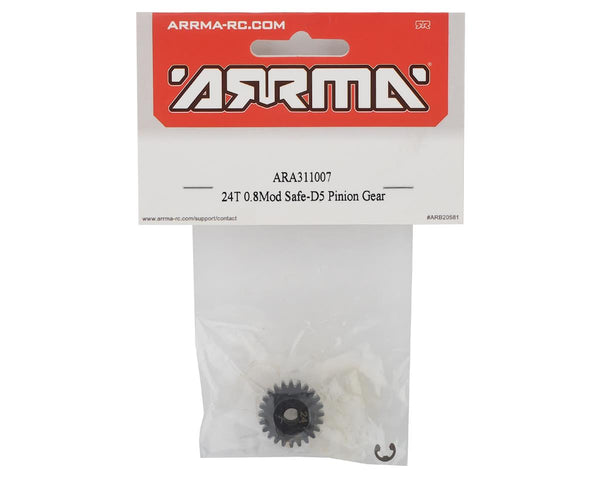 ARA311007 Arrma 24T 0.8Mod Safe-D5 Pinion Gear, AR311007