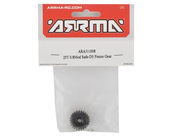 ARA311008 Arrma 25T 0.8Mod Safe-D5 Pinion Gear, AR311008