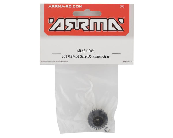 ARA311009 Arrma 26T 0.8Mod Safe-D5 Pinion Gear, AR311009