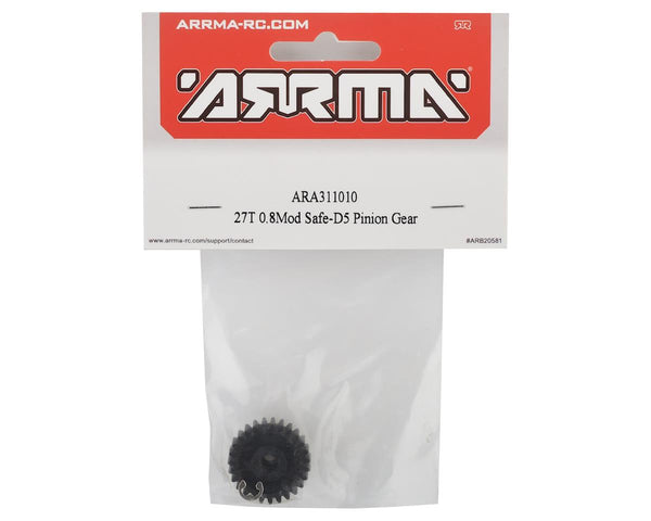 ARA311010 Arrma 27T 0.8Mod Safe-D5 Pinion Gear, AR311010