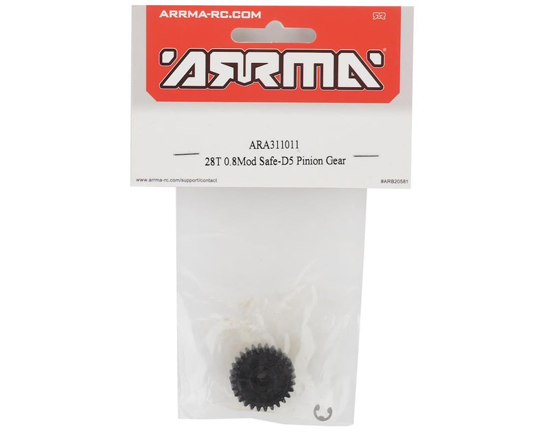 ARA311011 Arrma 28T 0.8Mod Safe-D5 Pinion Gear, AR311011