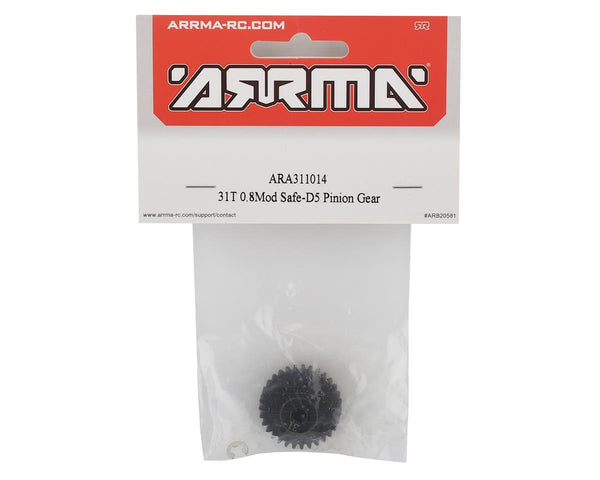 ARA311014 Arrma 31T 0.8Mod Safe-D5 Pinion Gear, AR311014