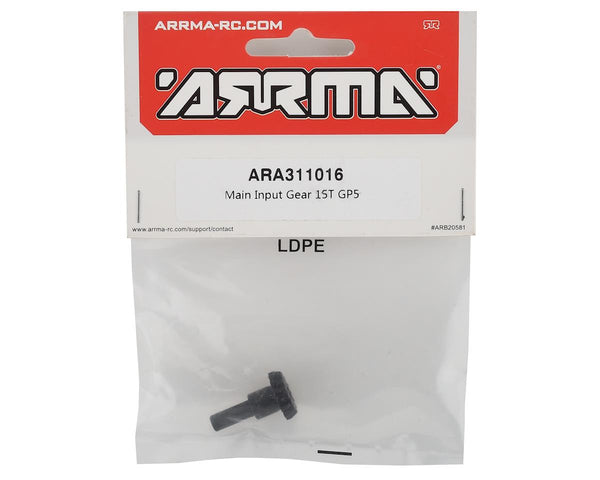 ARA311016 Arrma Main Input Gear, 15T, GP5, AR311016