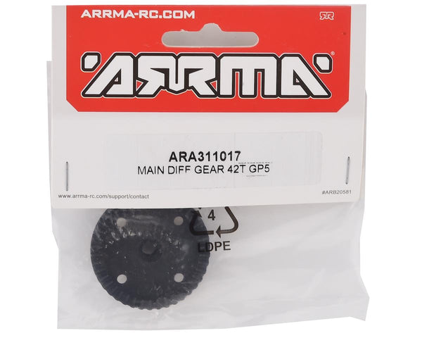 ARA311017 Arrma Main Diff Gear, 42T, GP5, AR311017