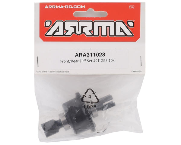 ARA311023 Arrma Front/Rear Diff Set, 42T, GP5, 10k, AR311023