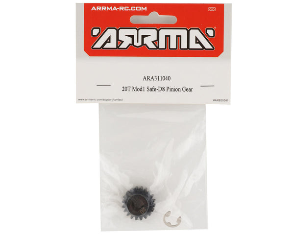 ARA311040 Arrma 20T Mod1 Safe-D8 Pinion Gear, AR311040