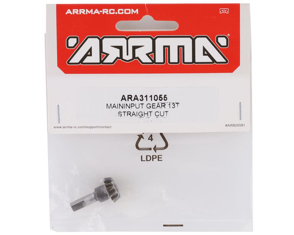 ARA311055 Arrma Main Input Gear 13T Straight Cut Safe-D, AR311055