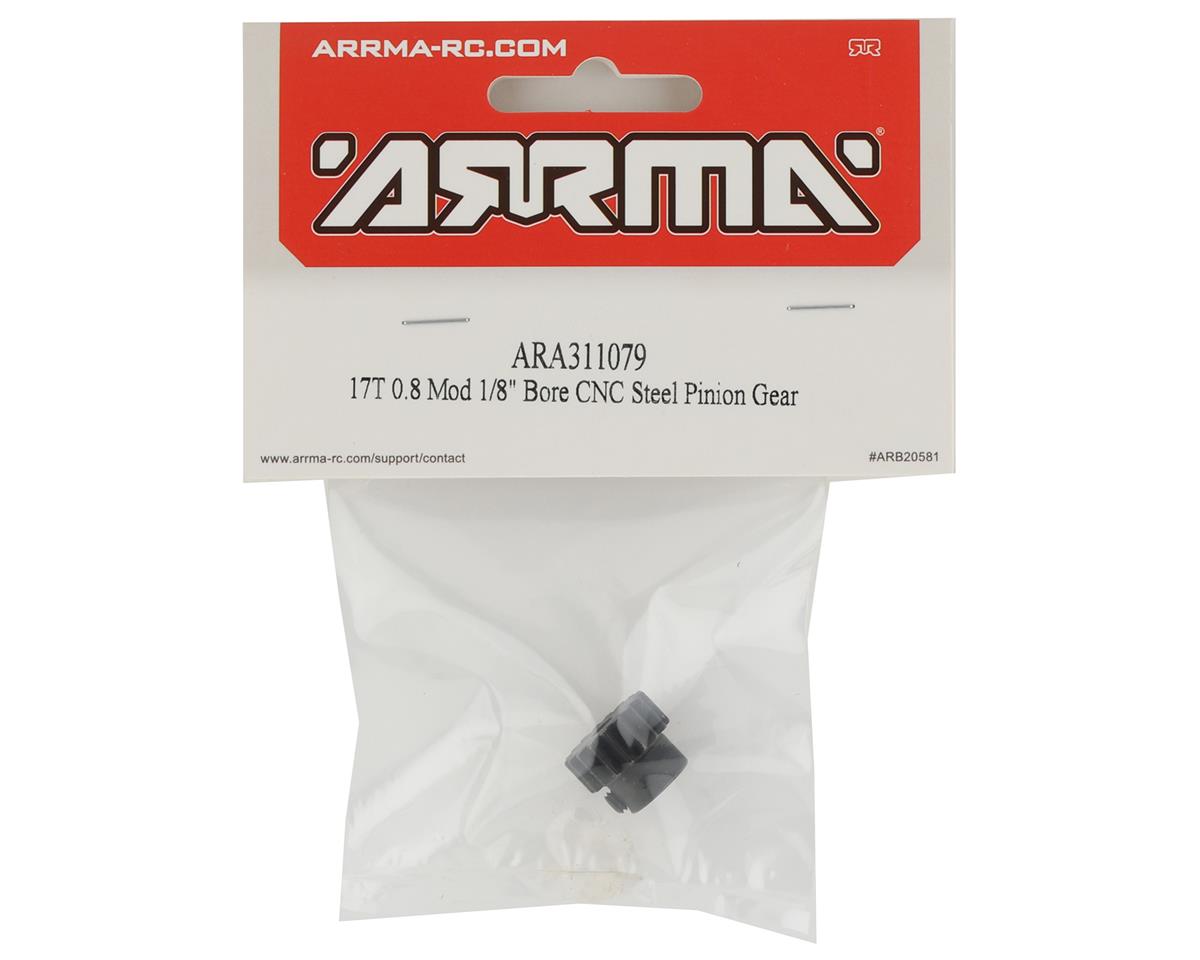 ARA311079 Arrma 17T 0.8Mod 1/8 Bore CNC Steel Pinion Gear, AR311079 ARRMA
