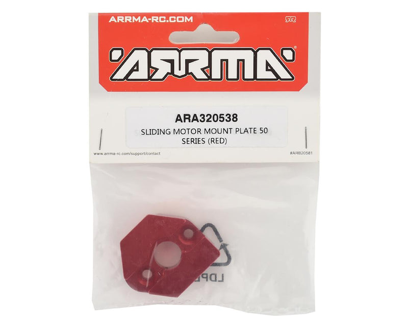 ARA320538 Arrma Sliding Motor Mount Plate 50 Series, Red, AR320538