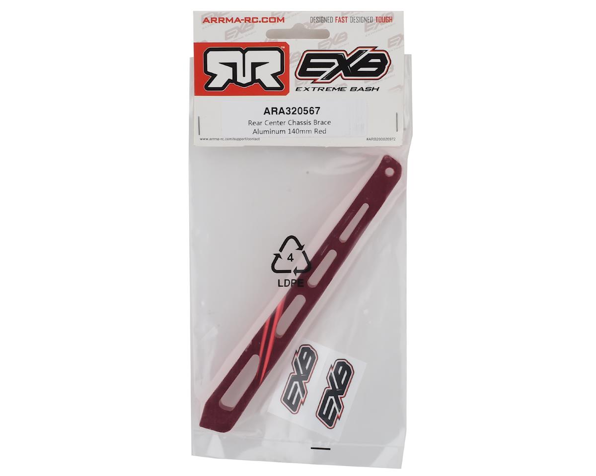 ARA320567 Arrma Rear Center Chassis Brace Aluminium 140mm Red, AR320567 ARRMA