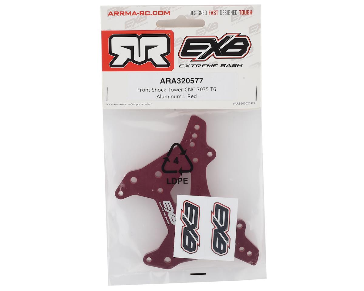 ARA320577 Arrma Front Shock Tower CNC 7075 T6 Aluminium L Red, AR320577 ARRMA