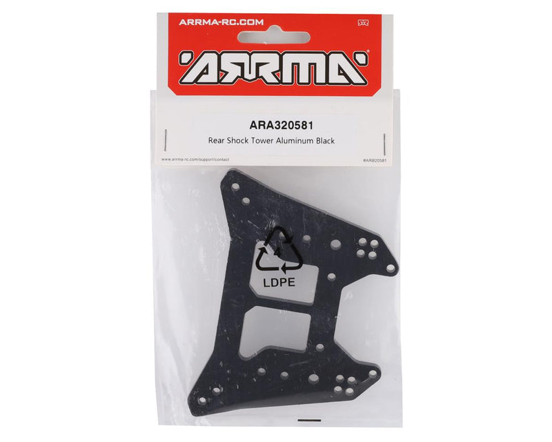 ARA320581 Arrma Rear Shock Tower Aluminum Black, AR320581