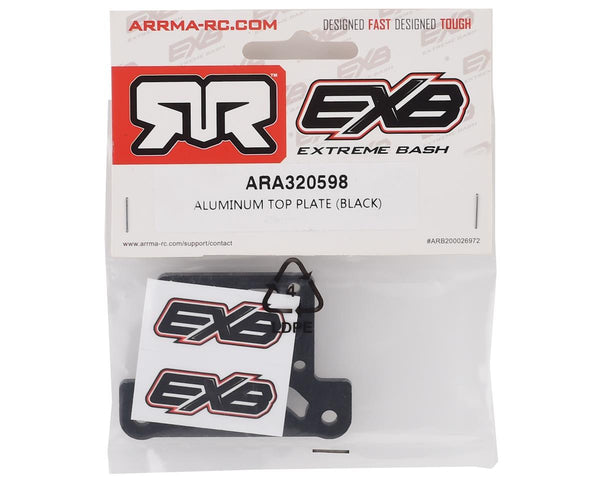 ARA320598 Arrma Aluminum Top Plate Black, AR320598