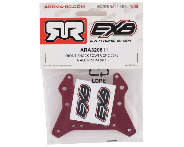 ARA320611 Arrma Front Shock Tower CNC 7075 T6 Aluminum Red, Mojave EXB, AR320611